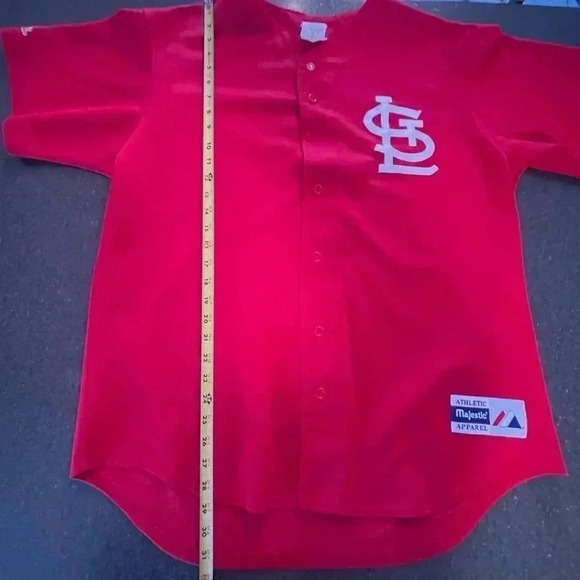Majestic St Louis Cardinals MLB Baseball Button Up Jersey Made in USA Sz XL - Picture 3 of 10